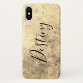 Grungy Gold Textur Case-Mate iPhone Hülle (Rückseite)