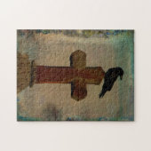 Grungy Gothic Night Crow Puzzle (Horizontal)