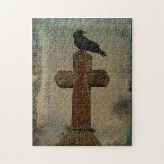 Grungy Gothic Night Crow Puzzle (Vertikal)