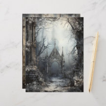 Grungy Gothy Winter Paper Craft Cardstock