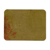 Grungy Graffiti mit rotem Blümchen Magnet (Horizontal)