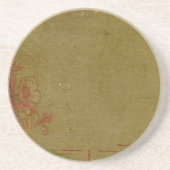 Grungy Graffiti mit rotem Blümchen Untersetzer (Vorne)