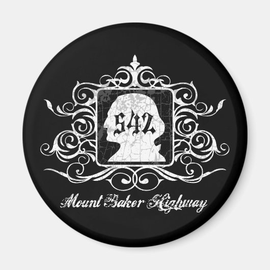 Grungy Graphic Hwy 542 Magnet (Vorne)