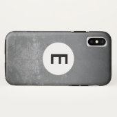 Grungy Gray-Monogramm-gezeichnet Muster Case-Mate iPhone Hülle (Rückseite (Horizontal))