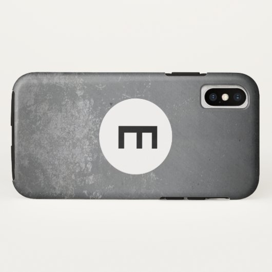 Grungy Gray-Monogramm-gezeichnet Muster Case-Mate iPhone Hülle (Rückseite (Horizontal))
