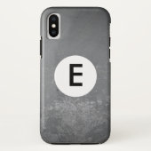 Grungy Gray-Monogramm-gezeichnet Muster Case-Mate iPhone Hülle (Rückseite)