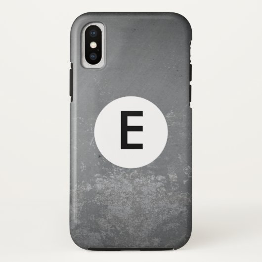 Grungy Gray-Monogramm-gezeichnet Muster Case-Mate iPhone Hülle (Rückseite)