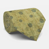 Grungy Green Polka Dot Krawatte (Gerollt)