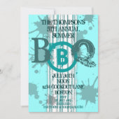 Grungy GRILLEN Moderne Einladung (Vorderseite)