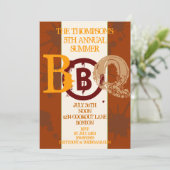 Grungy GRILLEN moderne Einladung (Stehend Vorderseite)