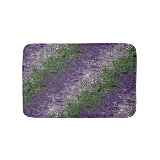 Grungy Groovy Funky Trippy Genderqueer Pride Badematte (Vorderseite)