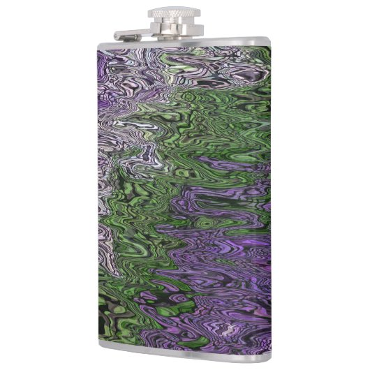Grungy Groovy Funky Trippy Genderqueer Pride Flachmann (Links)