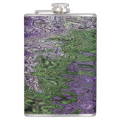 Grungy Groovy Funky Trippy Genderqueer Pride Flachmann (Vorderseite)