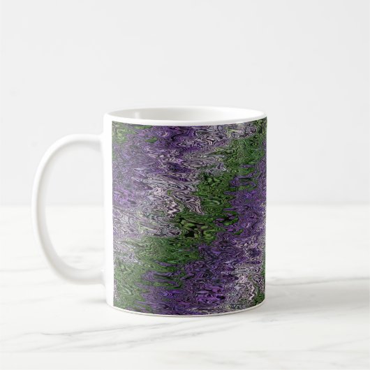 Grungy Groovy Funky Trippy Genderqueer Pride Kaffeetasse (Links)