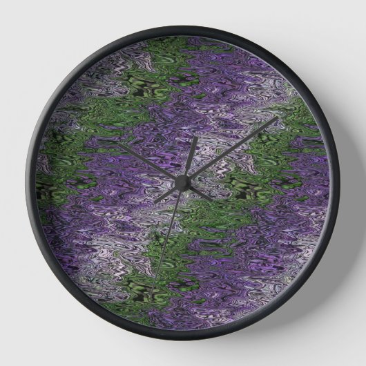 Grungy Groovy Funky Trippy Genderqueer Pride Uhr (Vorderseite)