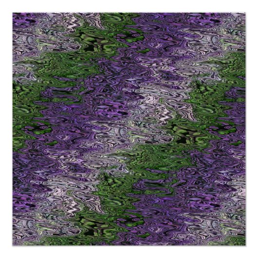 Grungy Groovy Funky Trippy Genderqueer Stolz Poster (Vorderseite)