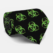 Grungy Gross Green Biogefährdung Krawatte (Gerollt)