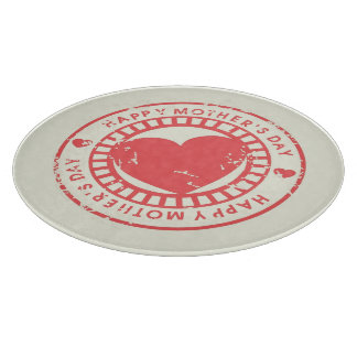 Grungy GummiBriefmarke für den glücklichen Tag der Schneidebrett