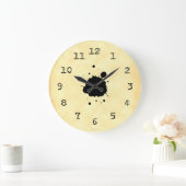 Grungy Ink Blot Wall Clock Große Wanduhr (Zuhause)