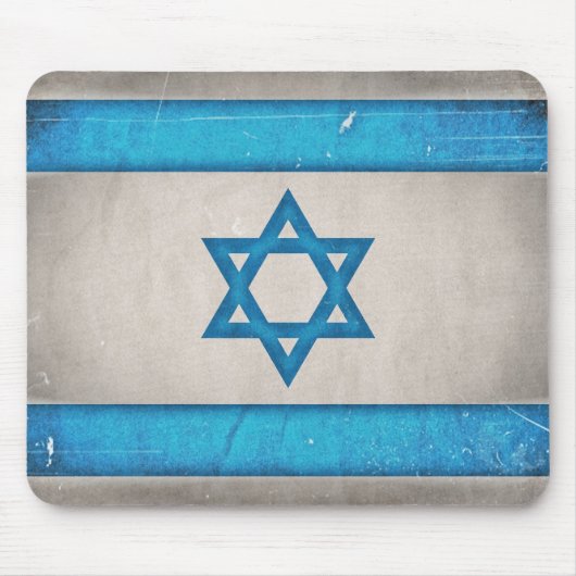 Grungy Israel-Flaggen-Davidsstern Mousepad (Vorne)