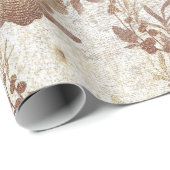 Grungy Ivory Old Pearly Gold Wreath Blush Royal Geschenkpapier (Rolleneckpunkt)