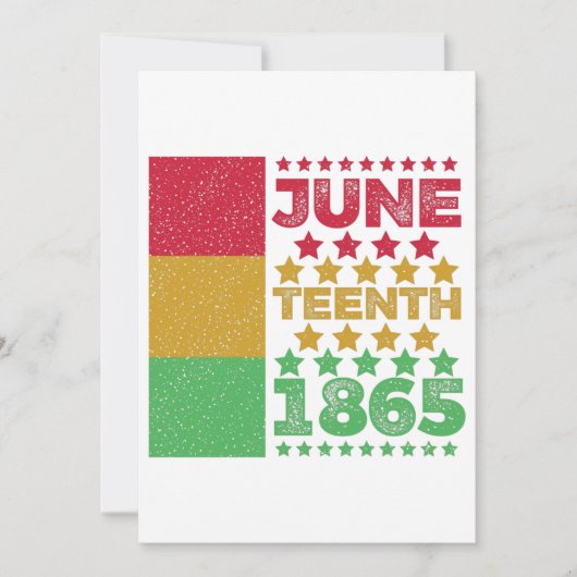 Grungy Juneteenth, Freiheit der Schwarzen Save The Date (Vorderseite)