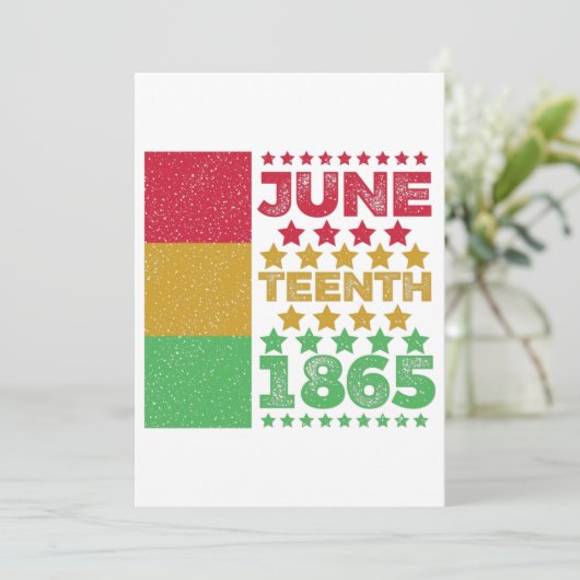 Grungy Juneteenth, Freiheit der Schwarzen Save The Date (Stehend Vorderseite)