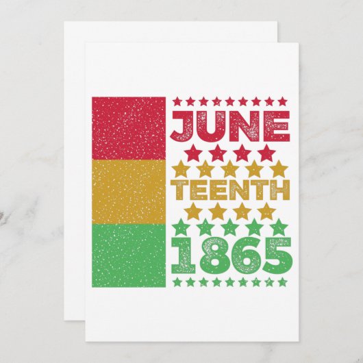 Grungy Juneteenth, Freiheit der Schwarzen Save The Date (Vorne/Hinten)