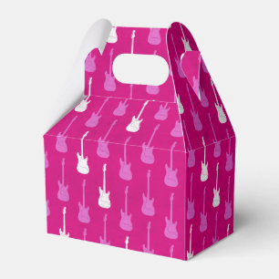 Grungy Klassische E-Gitarre Polka-Punkte rosa weiß Geschenkschachtel