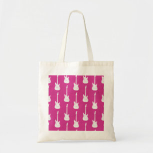 Grungy Klassische E-Gitarre Polka-Punkte rosa weiß Tragetasche