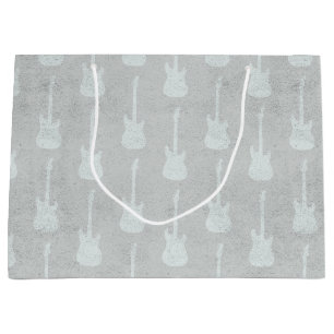 Grungy Klassische E-Gitarre Polka-Punkte weiß Große Geschenktüte