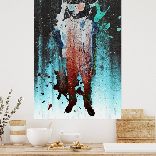 Grungy Koala Poster (Küche)