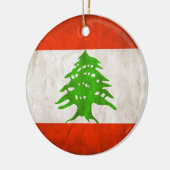 Grungy Libanon Flag Keramikornament (Links)