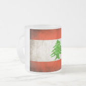 Grungy Libanon Flag Mattglastasse (Vorderseite Links)
