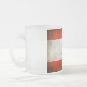 Grungy Libanon Flag Mattglastasse (Links)