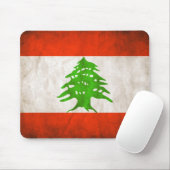 Grungy Libanon Flag Mousepad (Mit Mouse)