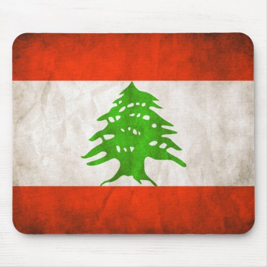 Grungy Libanon Flag Mousepad (Vorne)
