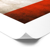 Grungy Libanon Flag Poster (Ecke)