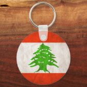 Grungy Libanon Flag Schlüsselanhänger (Vorderseite)