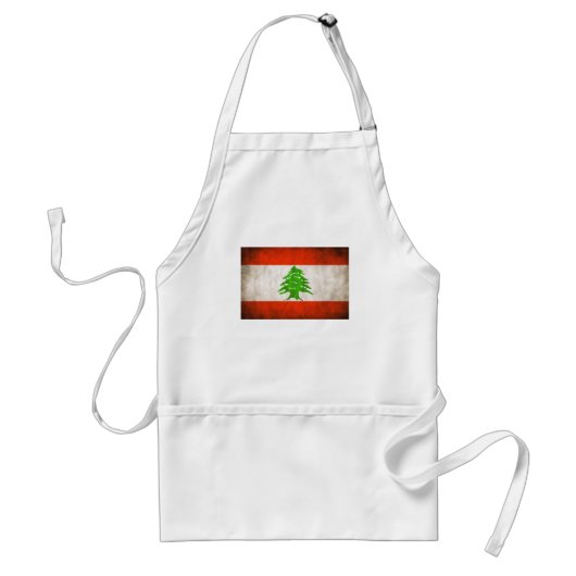 Grungy Libanon Flag Schürze (Vorne)