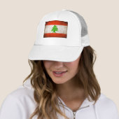 Grungy Libanon Flag Truckerkappe (Beispiel)