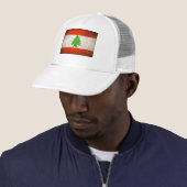 Grungy Libanon Flag Truckerkappe (Beispiel)