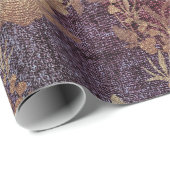 Grungy Lila Old Maroon Gold Wreath Blush Royal Geschenkpapier (Rolleneckpunkt)