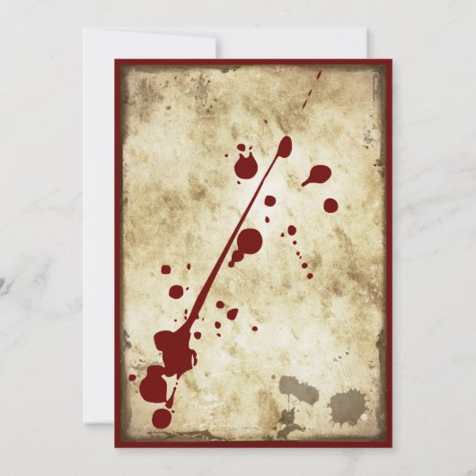 Grungy Lunatic Asylum Birthday Einladung (Rückseite)