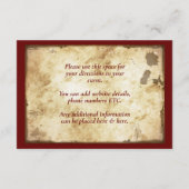 Grungy Lunatic Asylum Birthday Party Begleitkarte (Rückseite)