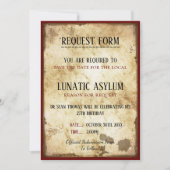 Grungy Lunatic Asylum Birthday Save The Date (Vorderseite)