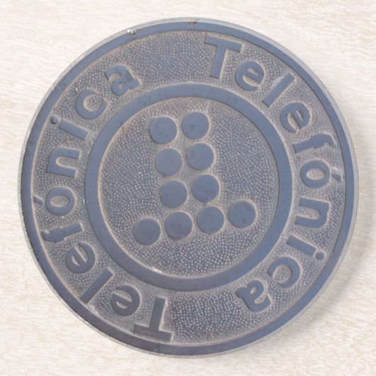 Grungy Metal Manhole Getränkeuntersetzer (Vorne)