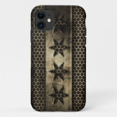Grungy Metallchicago-Flagge Case-Mate iPhone Hülle (Rückseite)