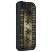 Grungy Metallchicago-Flagge Case-Mate iPhone Hülle (Rückseite/rechts)