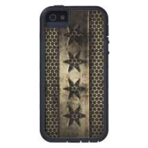 Grungy Metallchicago-Flagge